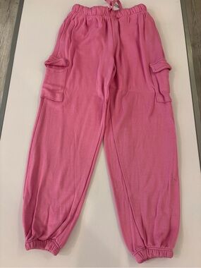 Girls' Pink Cargo Jogger Sweatpants - Brand FBZ